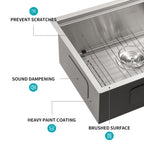 Single Bowl Undermount Workstation Kitchen Sink