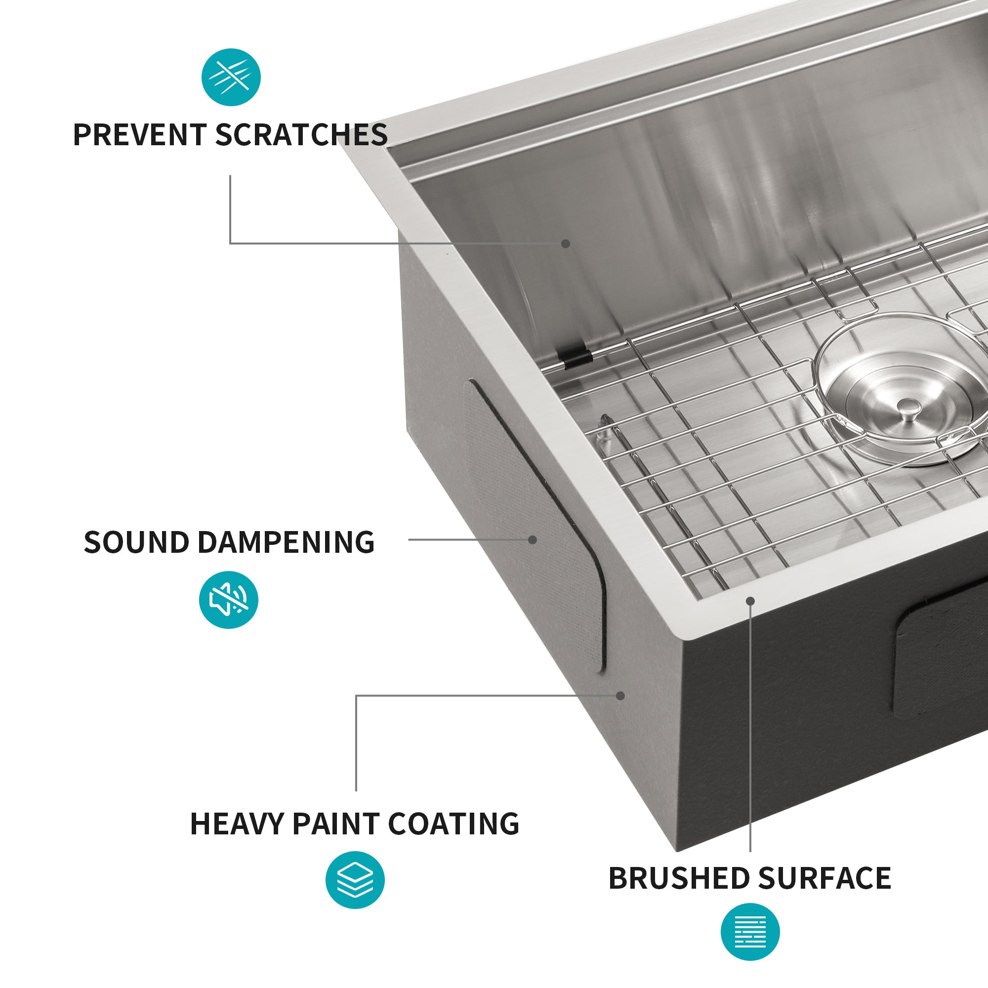 Single Bowl Undermount Workstation Kitchen Sink