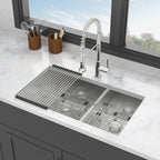 33"x19" Undermount Double Bowl Kitchen Sink