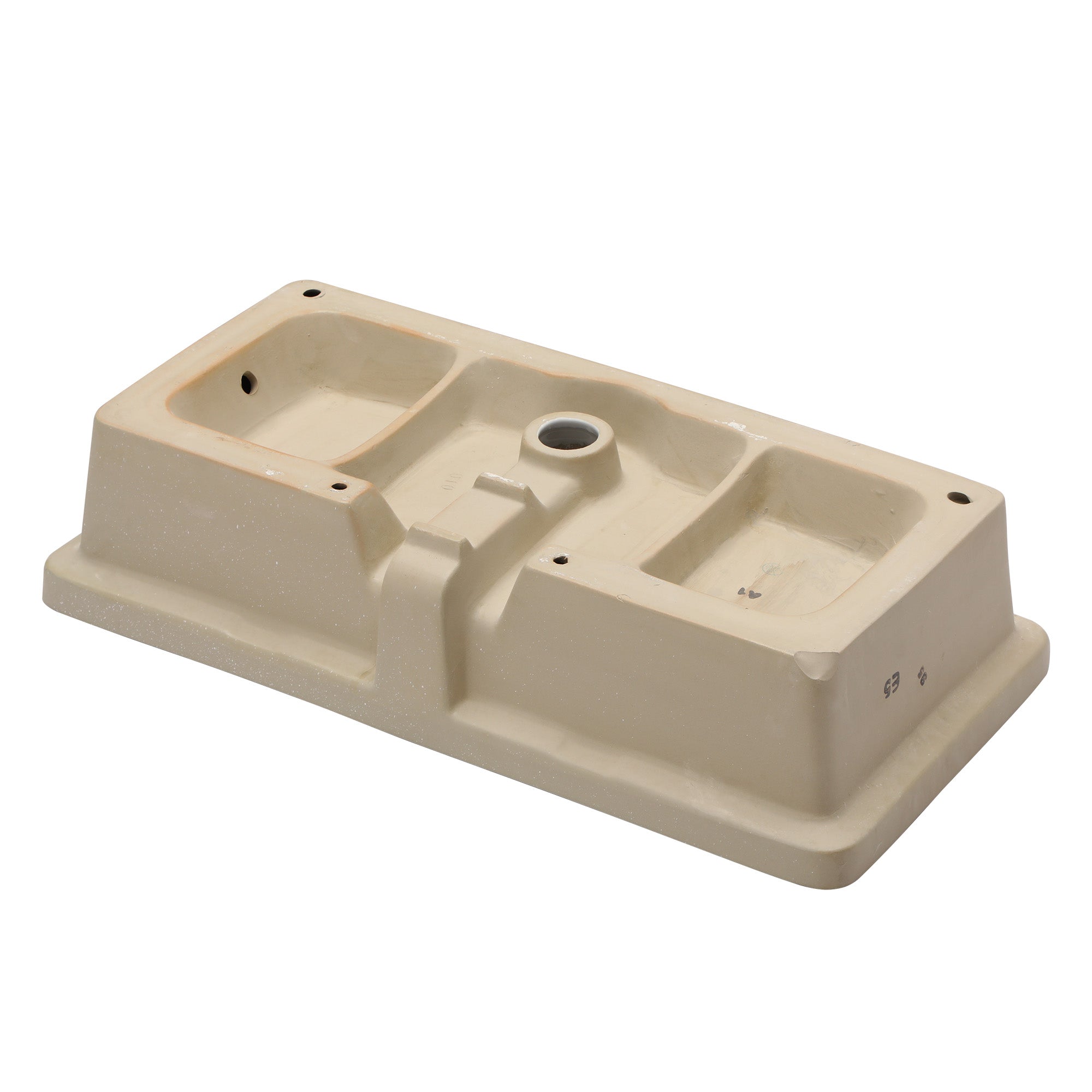 28"x14" White Ceramic Rectangular Undermount Bathroom Sink