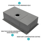 Single Bowl Undermount Workstation Kitchen Sink