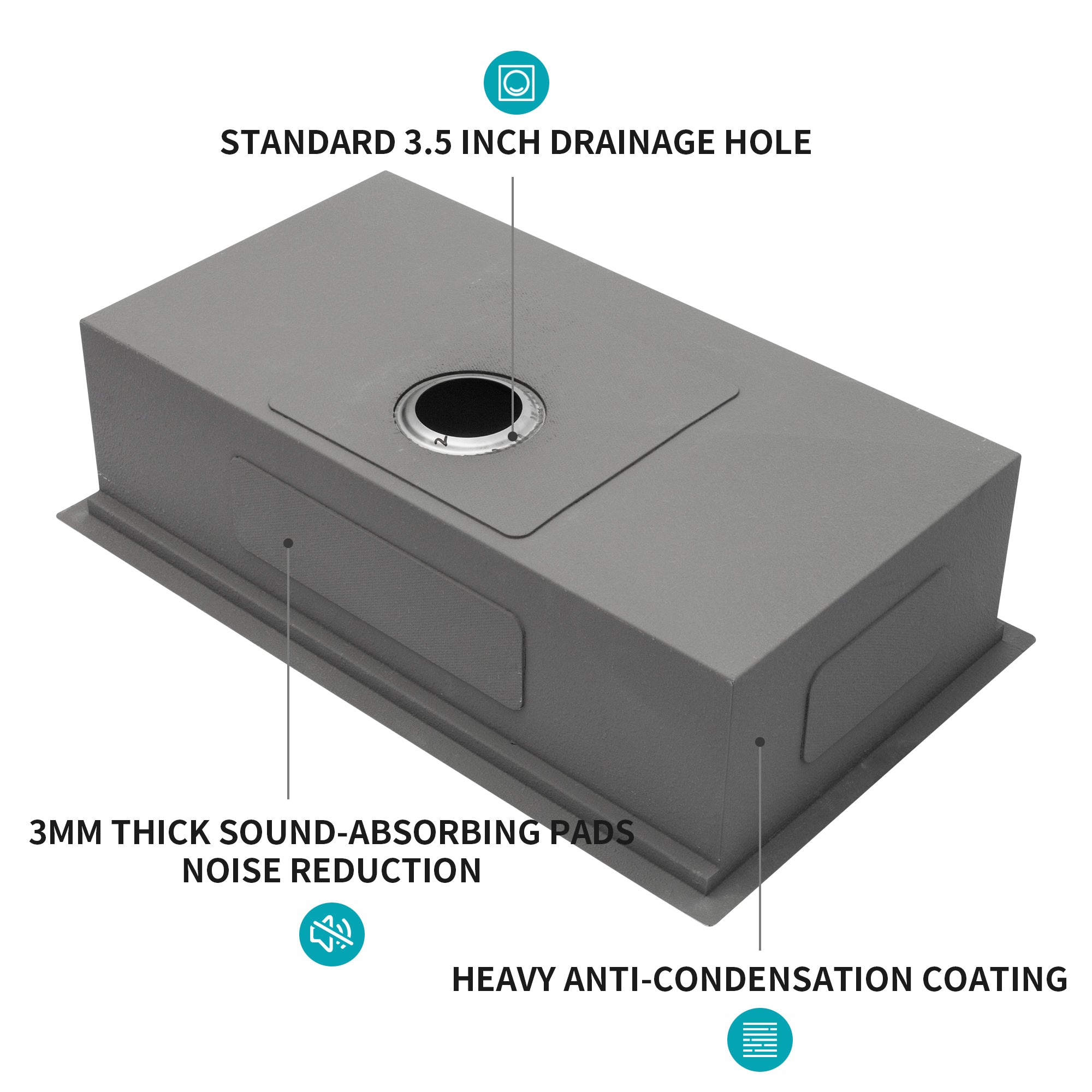 Single Bowl Undermount Workstation Kitchen Sink