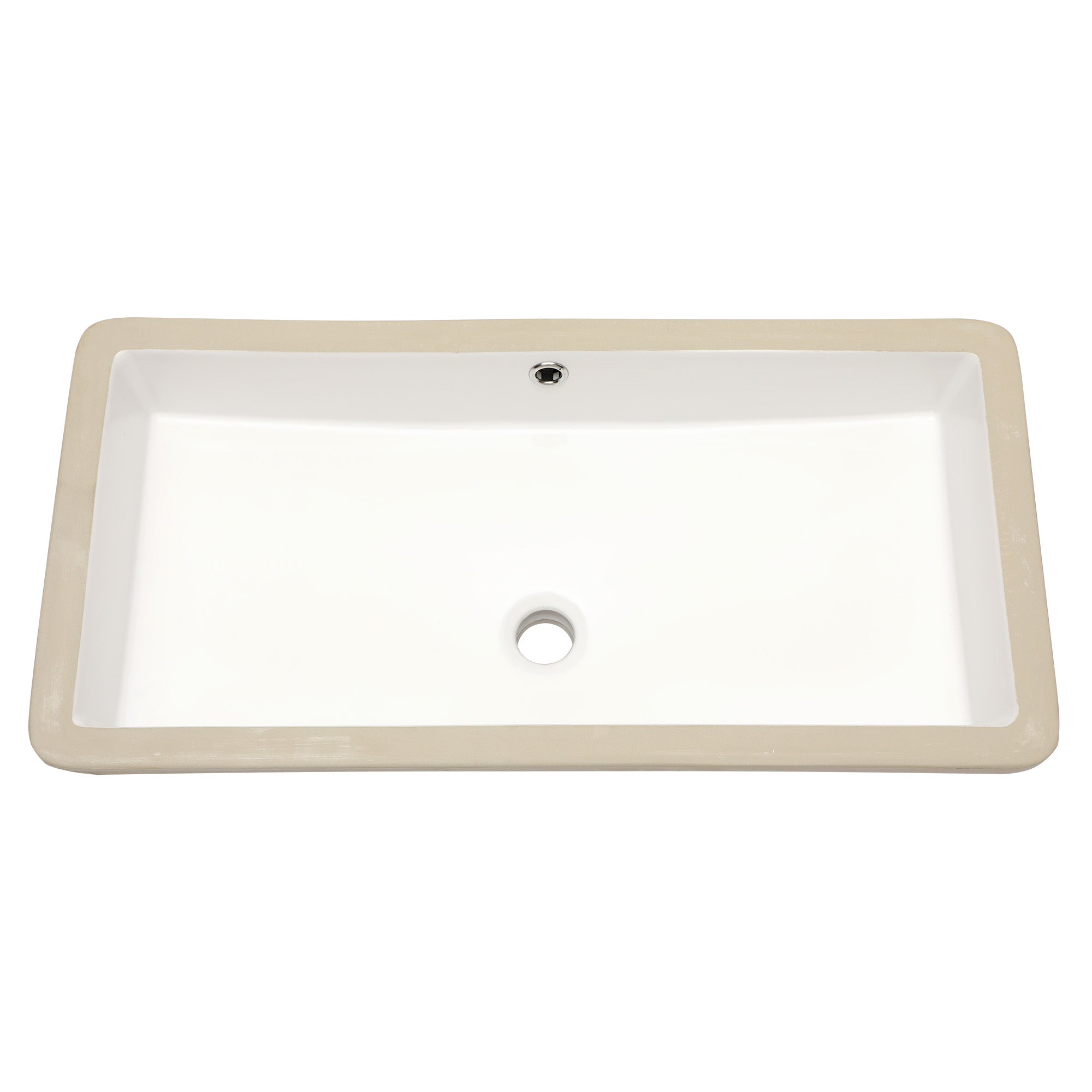 28"x14" White Ceramic Rectangular Undermount Bathroom Sink