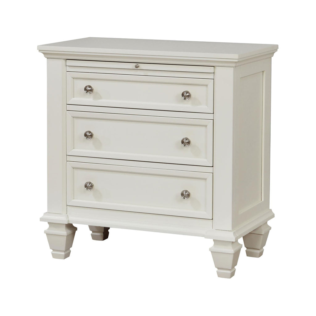 Cream Cottage-Style Nightstand