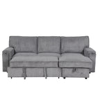 U_STYLE Upholstery Sleeper Sectional Sofa