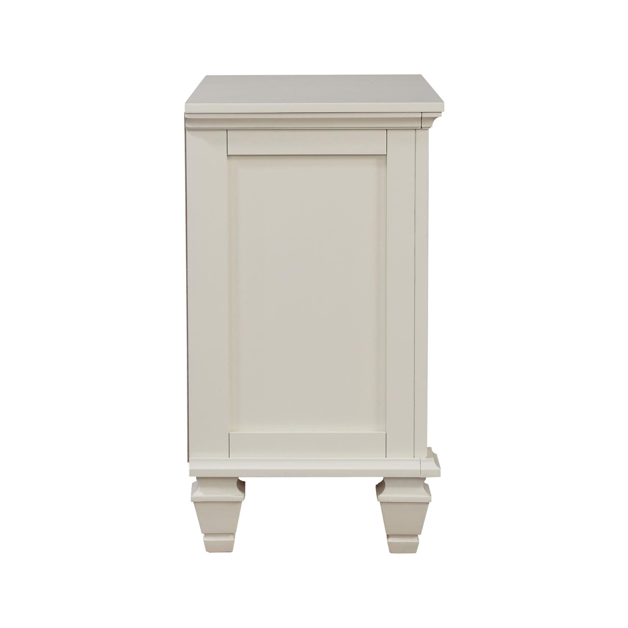 Cream Cottage-Style Nightstand