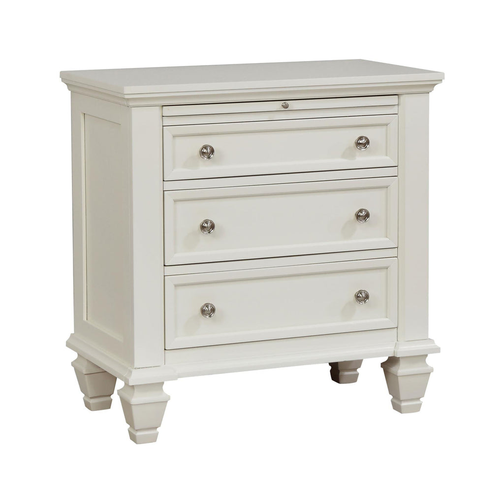 Cream Cottage-Style Nightstand