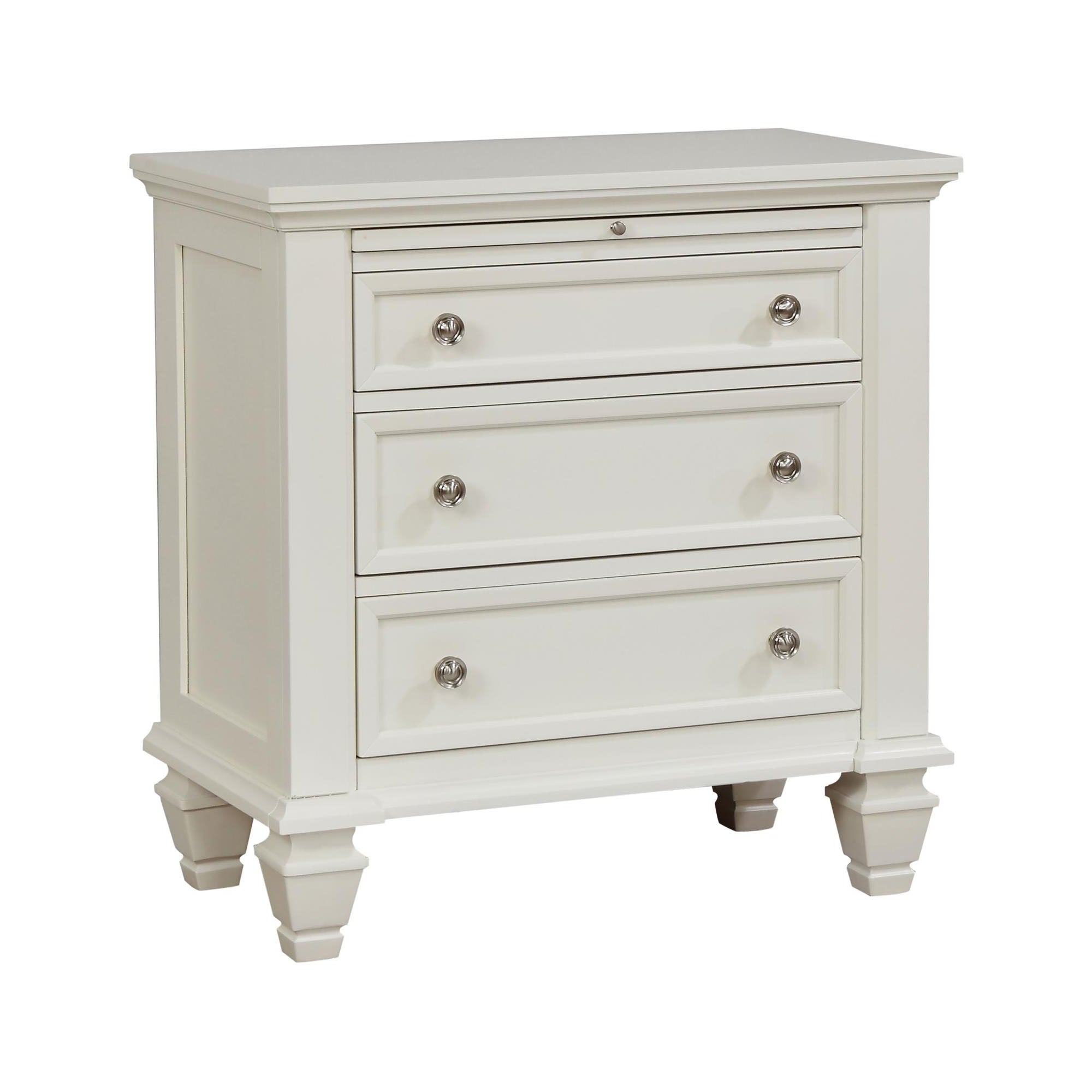 Cream Cottage-Style Nightstand