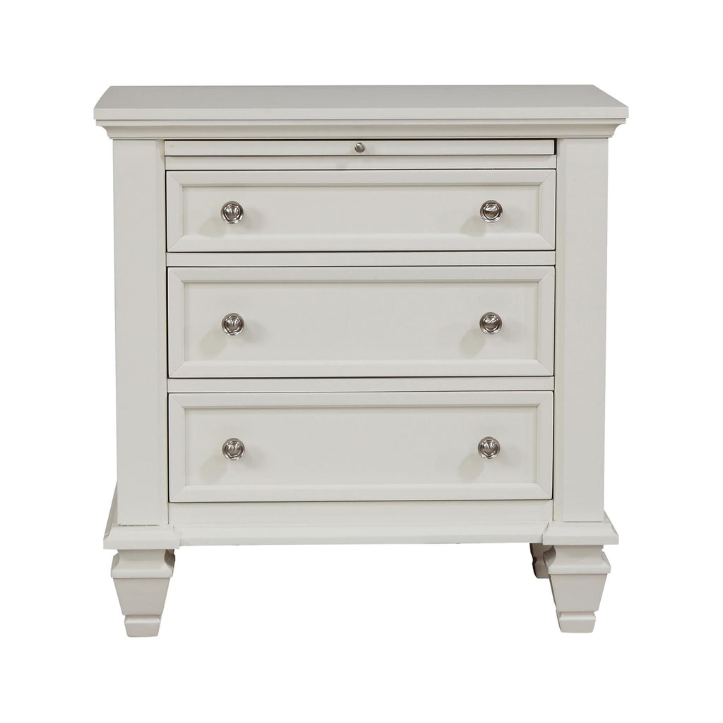Cream Cottage-Style Nightstand