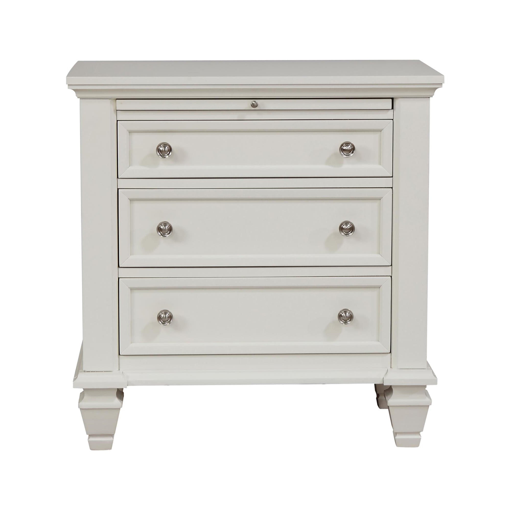 Cream Cottage-Style Nightstand