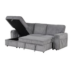 U_STYLE Upholstery Sleeper Sectional Sofa