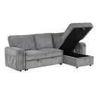 U_STYLE Upholstery Sleeper Sectional Sofa