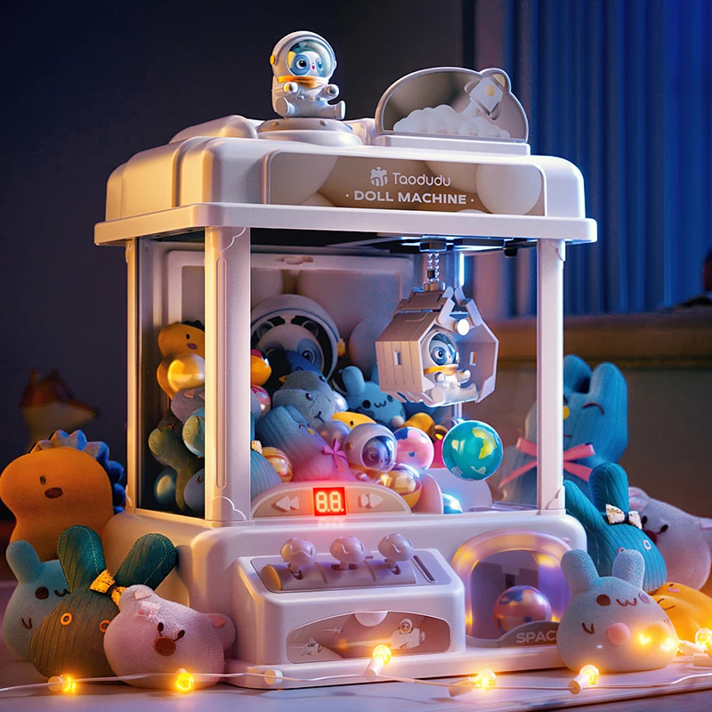 Kids Claw Machine Arcade Toy with Coins Plush Toys & Remote Control