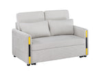 Percy 55.5"W Teddy Velvet Sleeper Loveseat