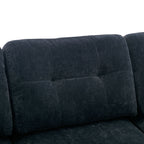 110.6" L-Shape Convertible Sectional Sofa Couch with Movable Ottoman