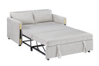 Percy 55.5"W Teddy Velvet Sleeper Loveseat