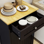 One Drawer and One-Compartment Tilt-Out Trash Cabinet - Black