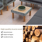 9-Piece Patio Rattan Furniture Set