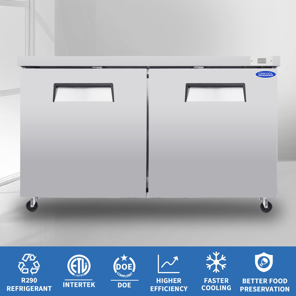 ORIKOOL 60" Commercial Under Counter Freezer
