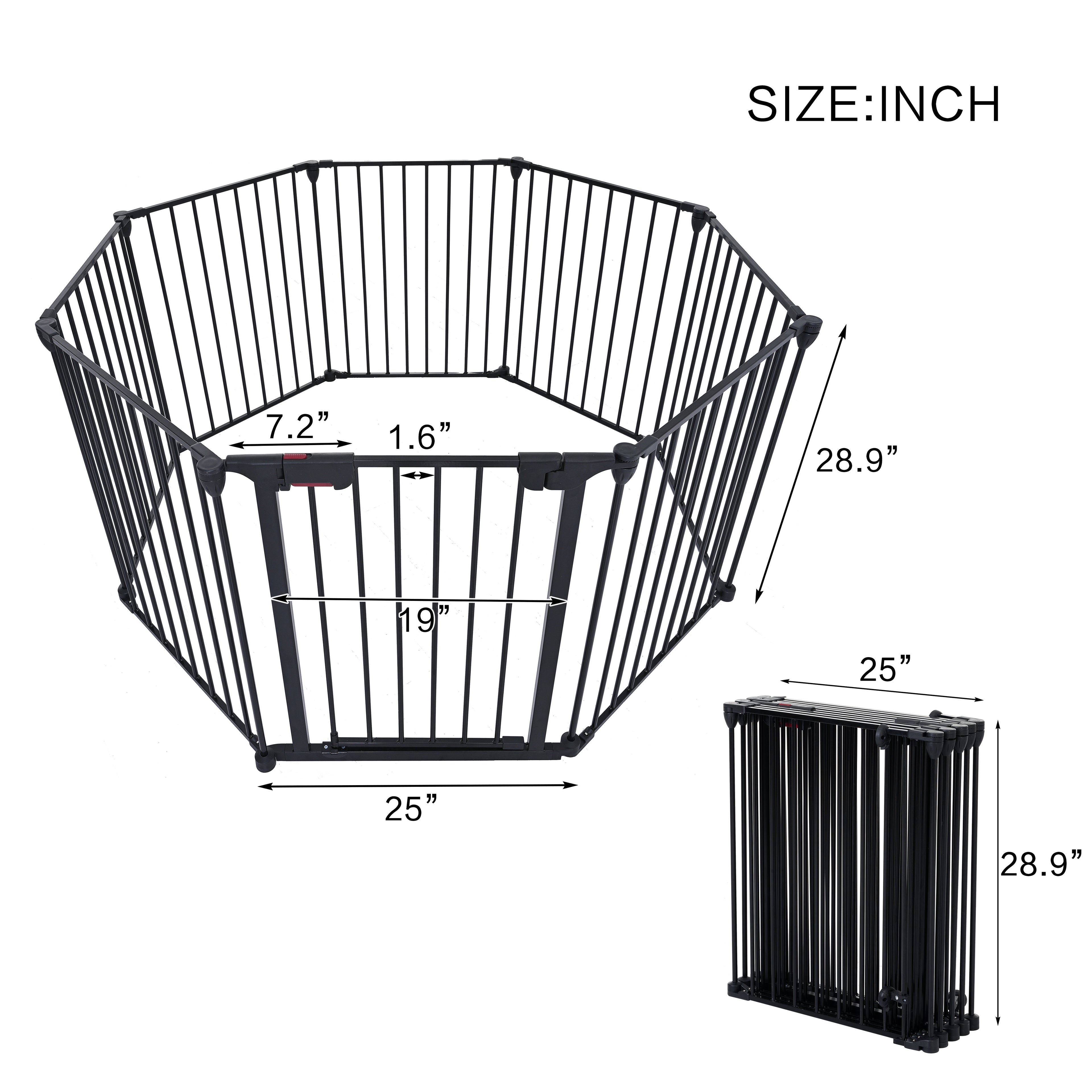 200" Adjustable Safety Gate - 8 Panels Play Yard