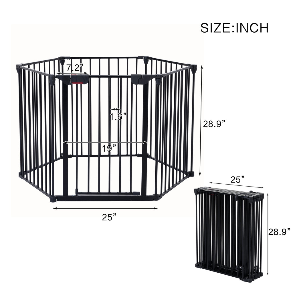 150" Adjustable Safety Gate - 6 Panels Play Yard