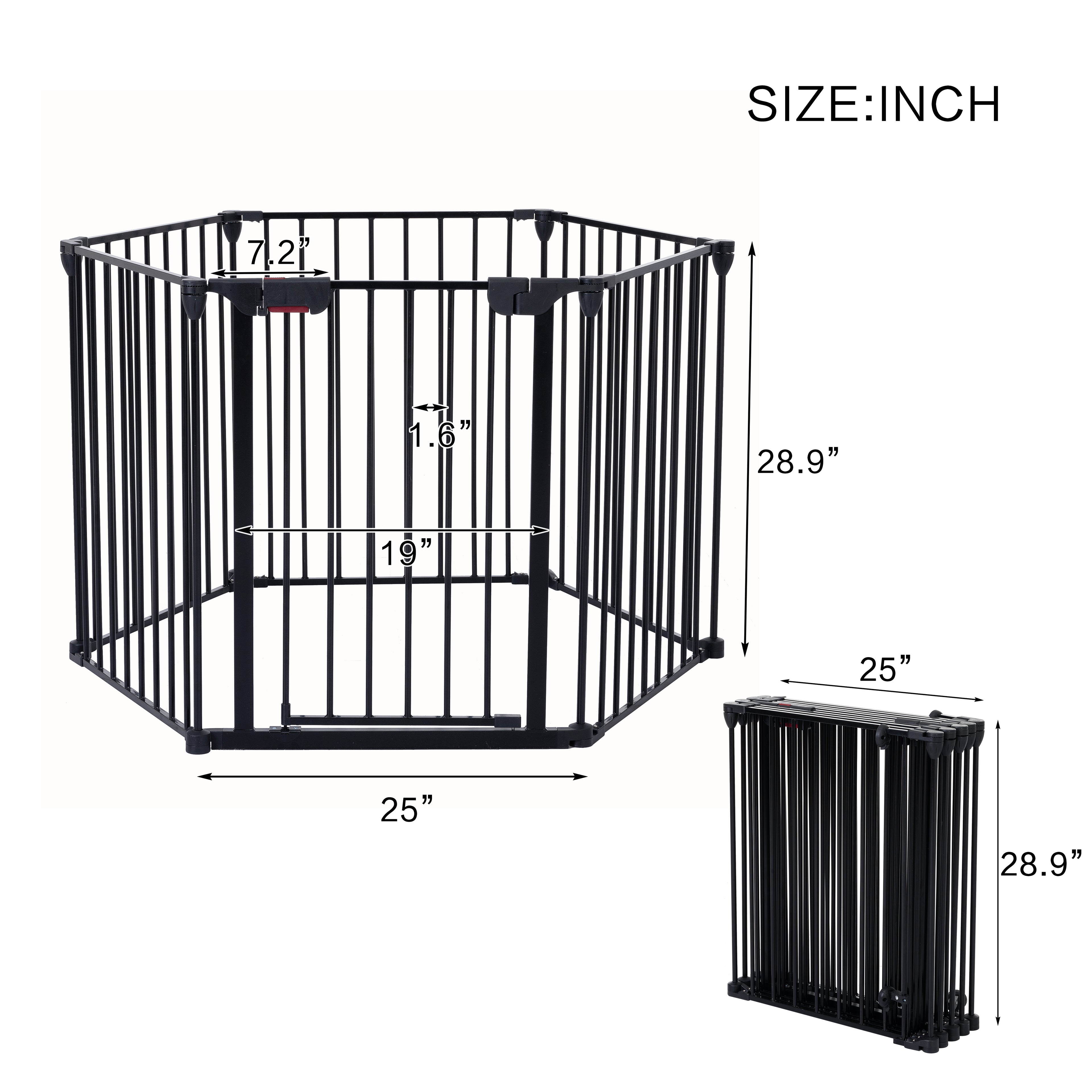 150" Adjustable Safety Gate - 6 Panels Play Yard