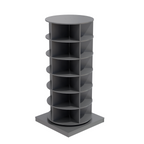 Grey 360 Rotating Shoe Cabinet - 6 Layers