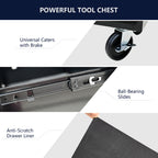 Rolling Tool Chest, 4 Drawer Tool Box with Wheels