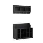 On-Trend Shoe Storage Bench With Shelves and Hooks