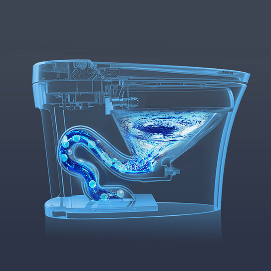 Smart Toilet Bidet Combo with Self-Cleaning Nozzle