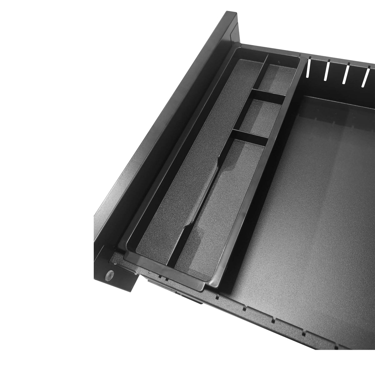 3-Drawer Mobile File Cabinet with Lock, Metal, Black