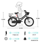 Girls Bike With Basket for 7-10 Years Old Kids