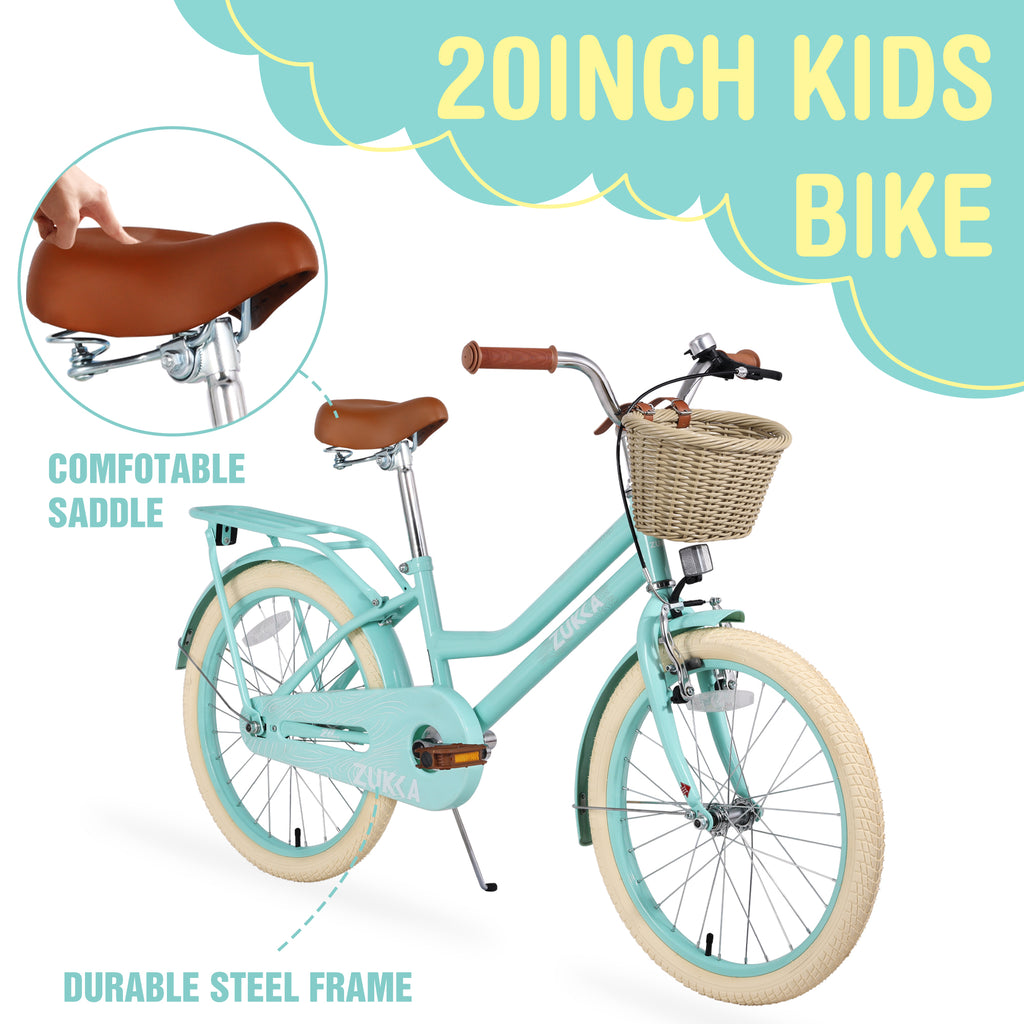 Girls Bike With Basket for 7-10 Years Old Kids