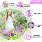 Girls Bike with Basket for Ages 7-10