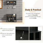On-Trend Shoe Storage Bench With Shelves and Hooks