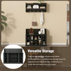 On-Trend Shoe Storage Bench With Shelves and Hooks