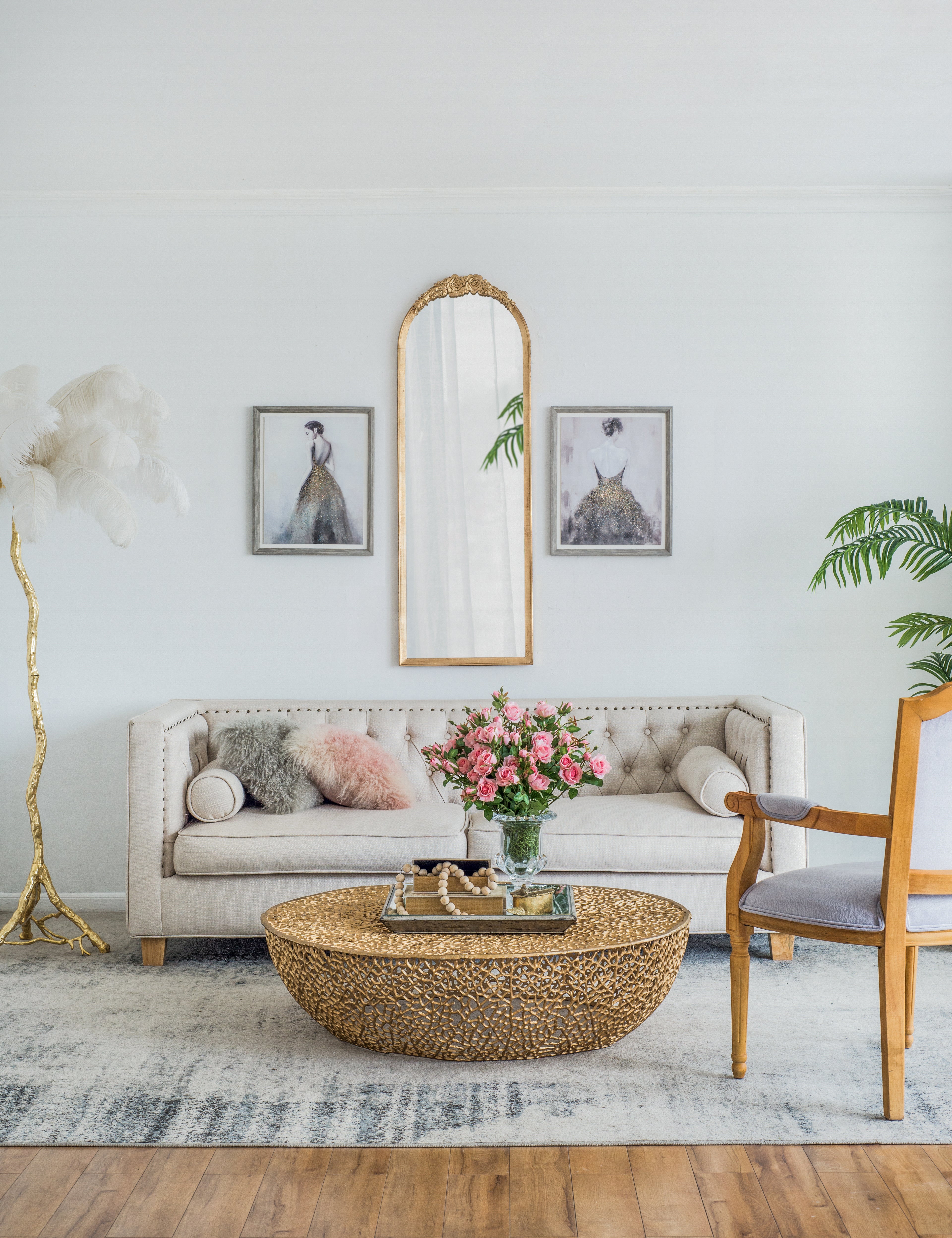 19"x56" Wood Floor Mirror