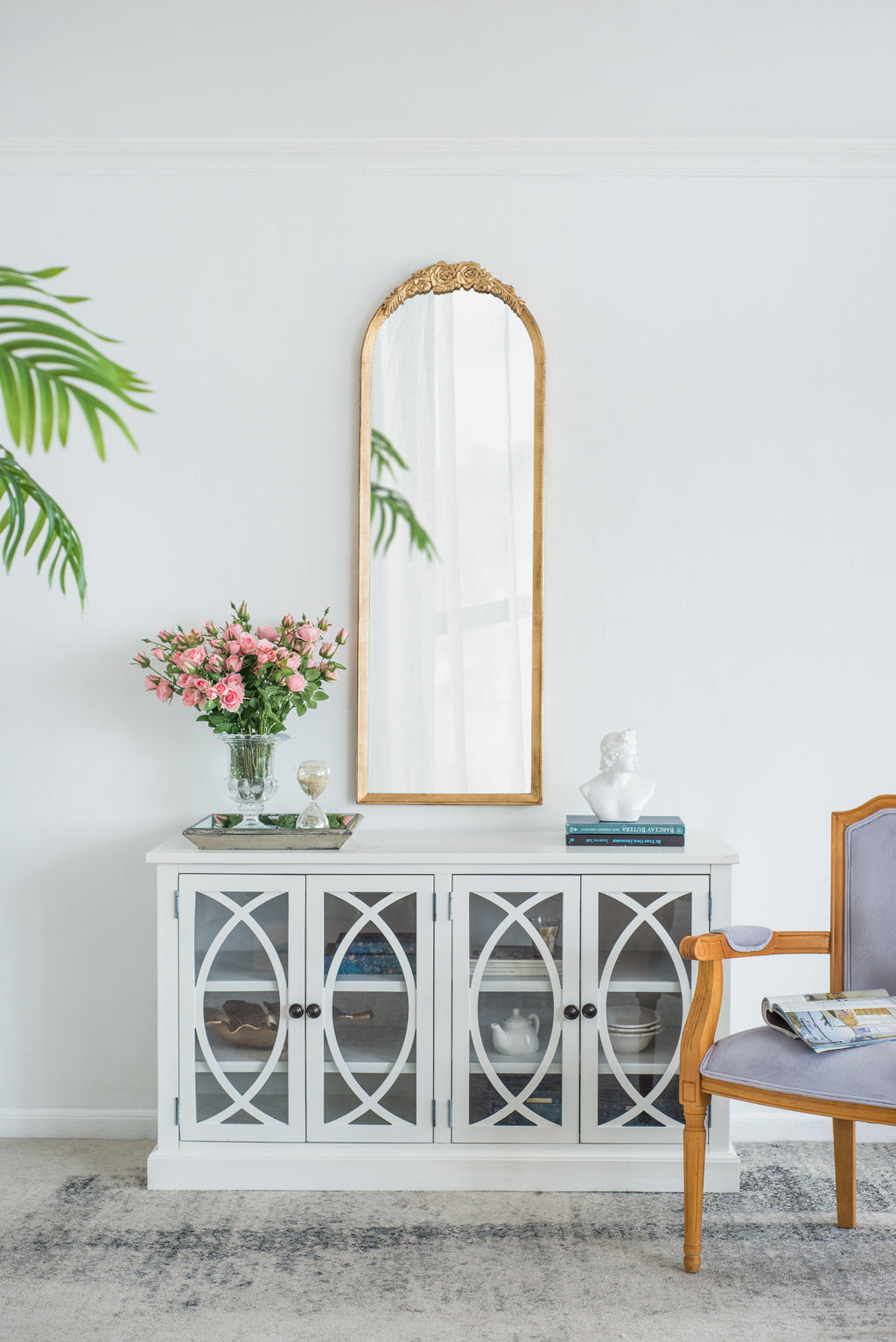 19"x56" Wood Floor Mirror