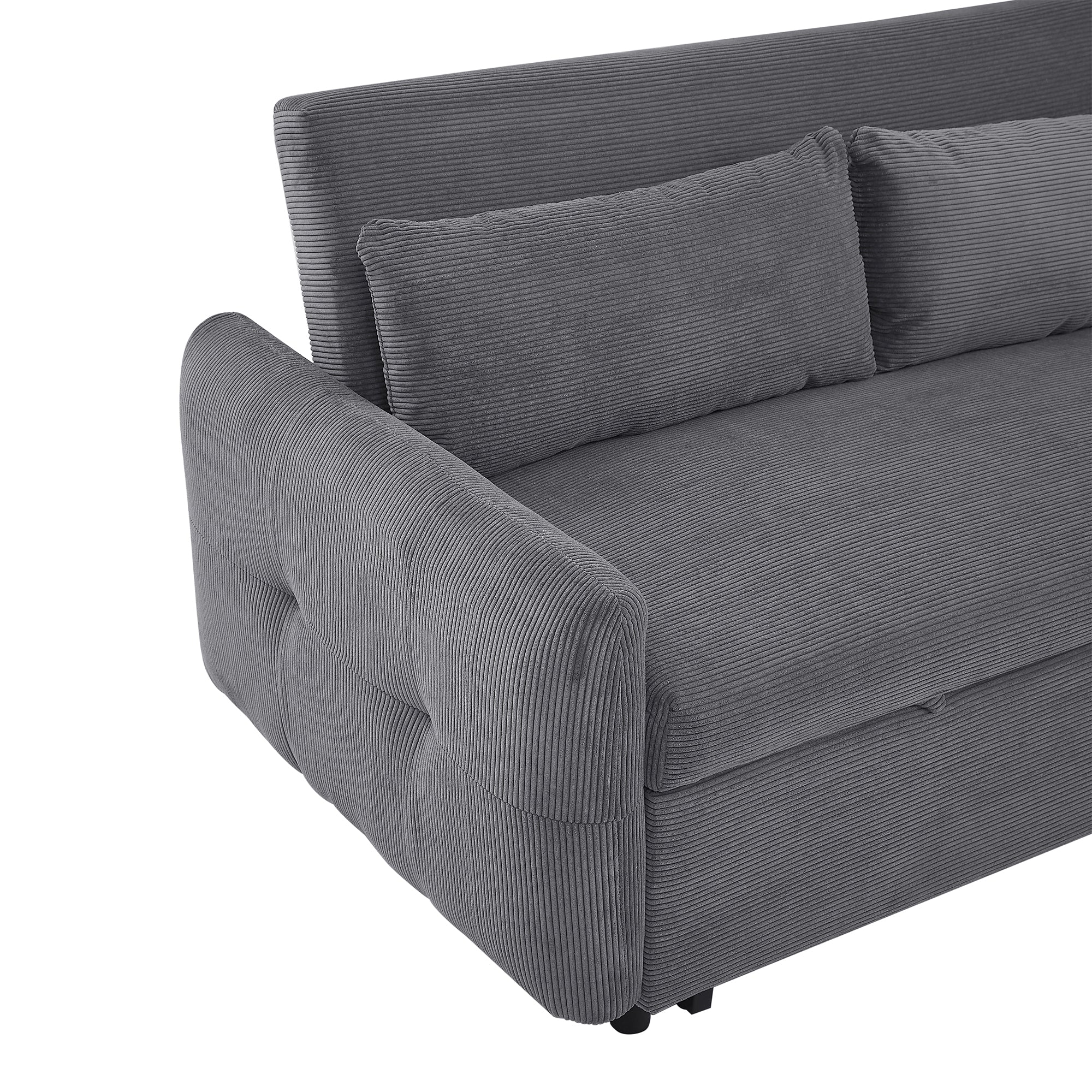 57.48" Pull-Out Sofa Bed Convertible Couch
