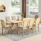 TOPMAX Rustic Extendable 84-Inch Dining Table Set