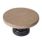 D14x7.5" Wooden Display Stand with Beaded Trim