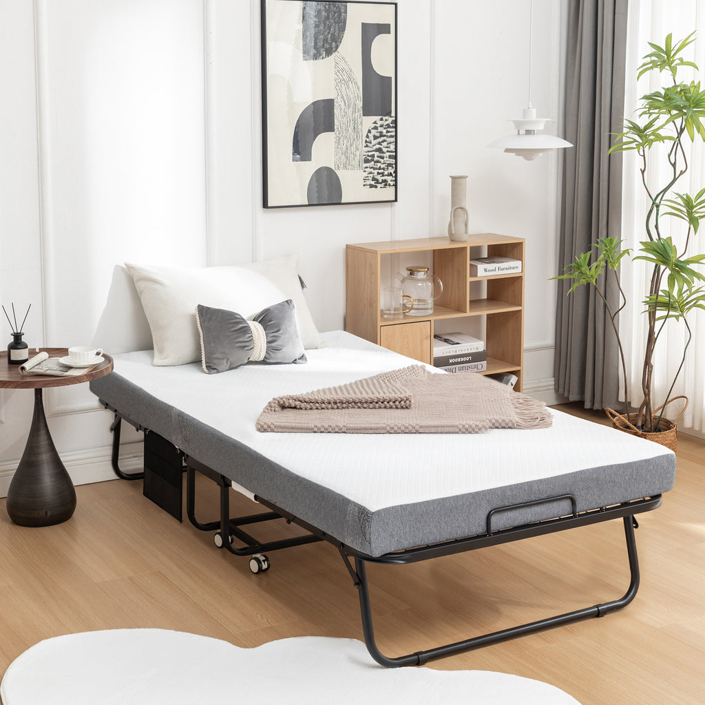 Folding Bed with Mattress for Adults