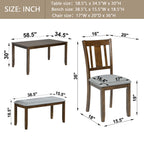 6 Piece Kitchen Dining Set