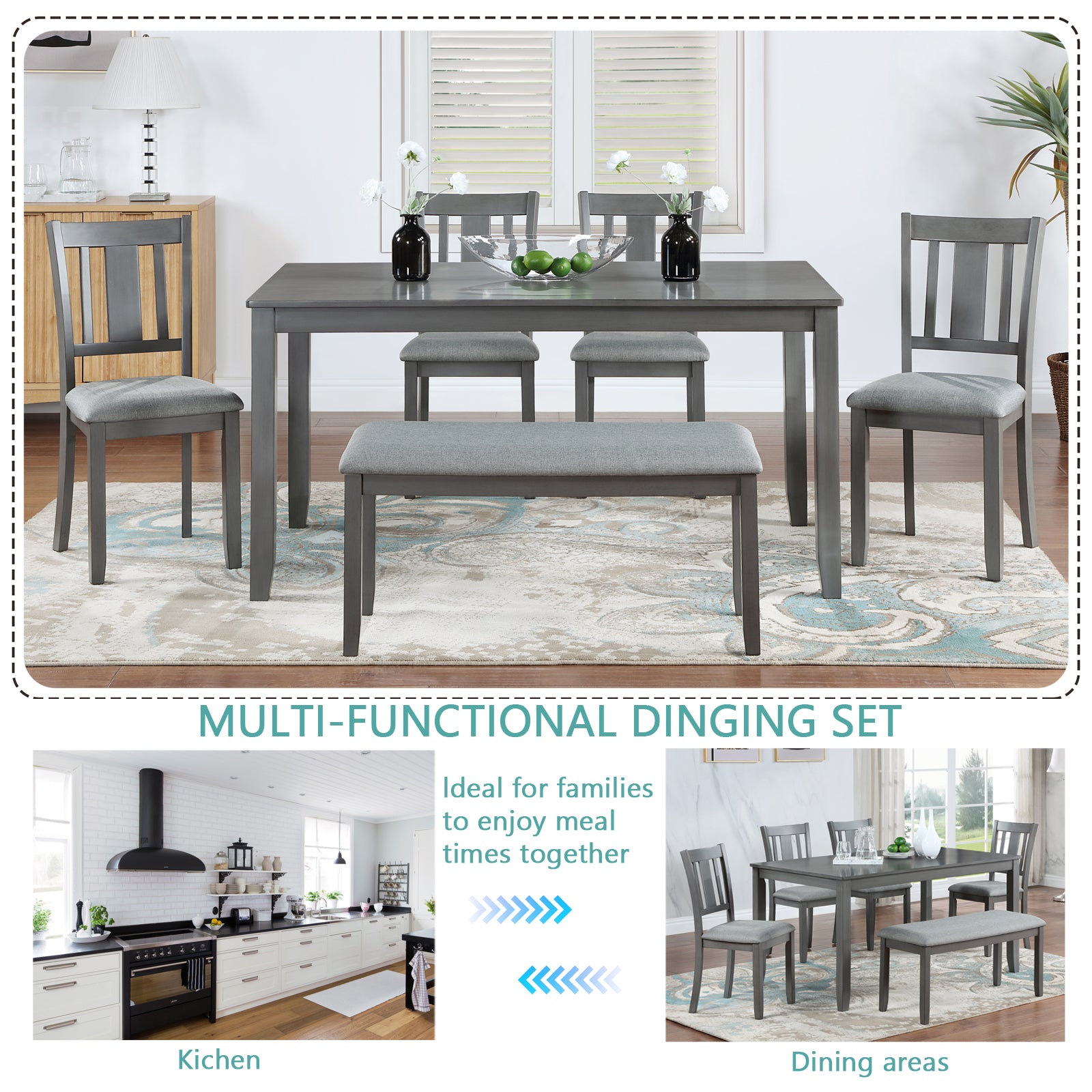 6 Piece Kitchen Dining Set