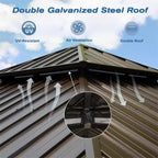 12' X 16' Hardtop Gazebo with Aluminum Metal Frame