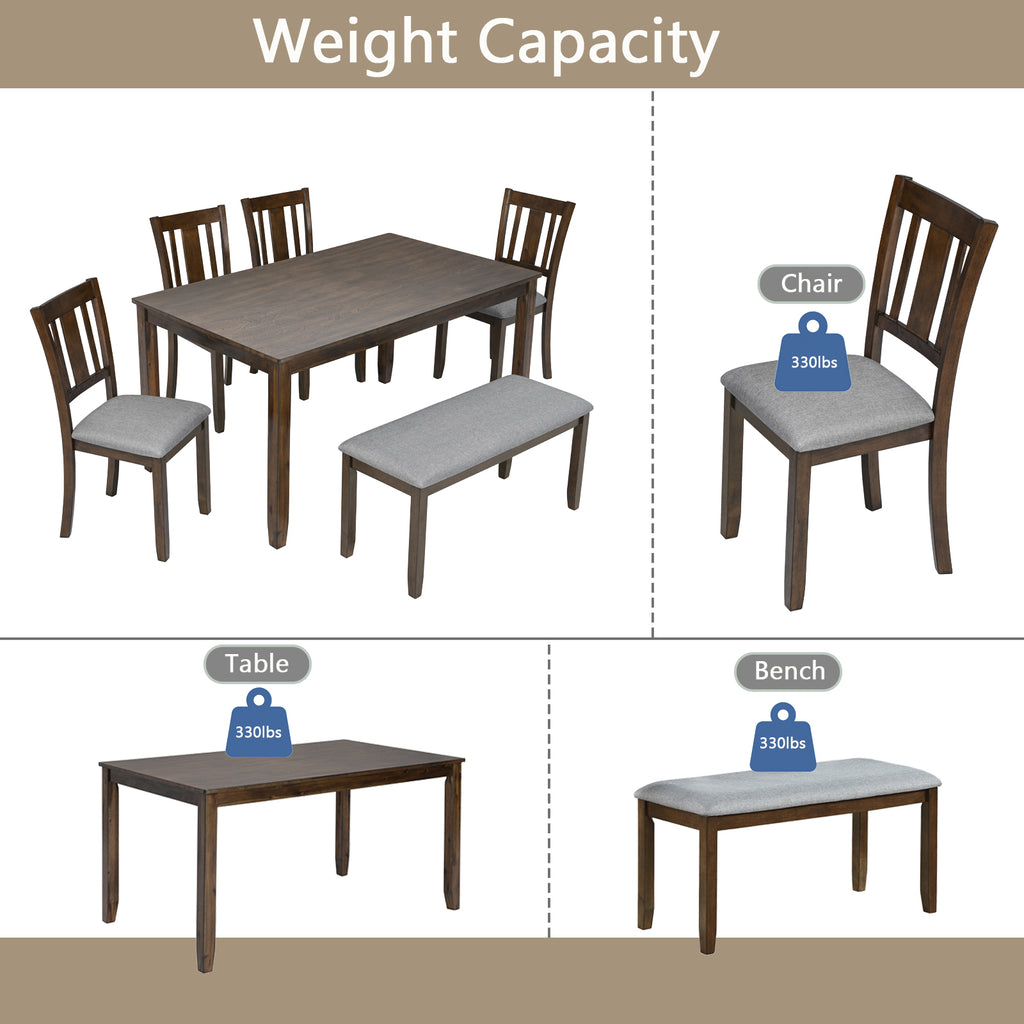 6 Piece Kitchen Dining Set
