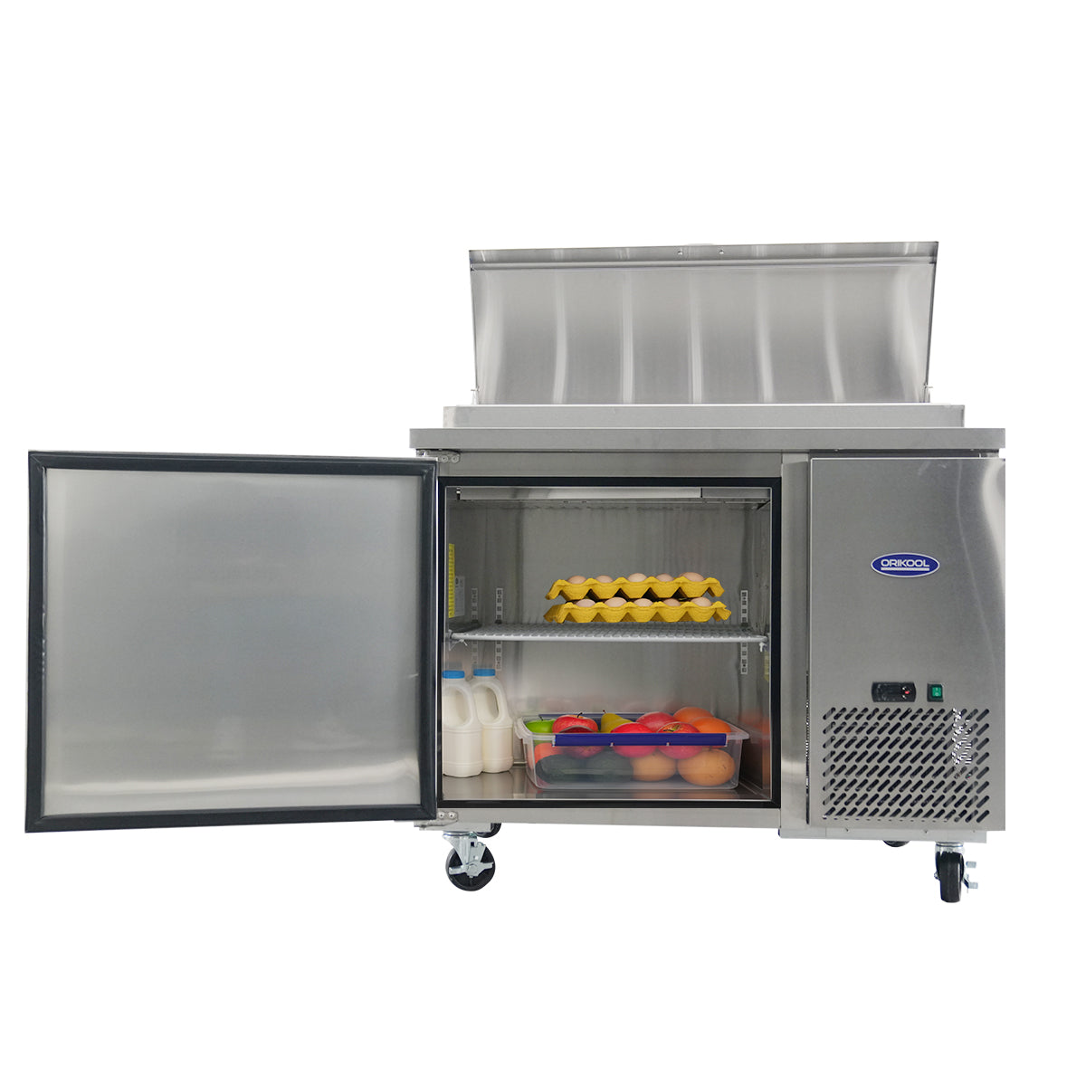 Orikool 44 In Commercial Pizza Prep Table with Refrigerator