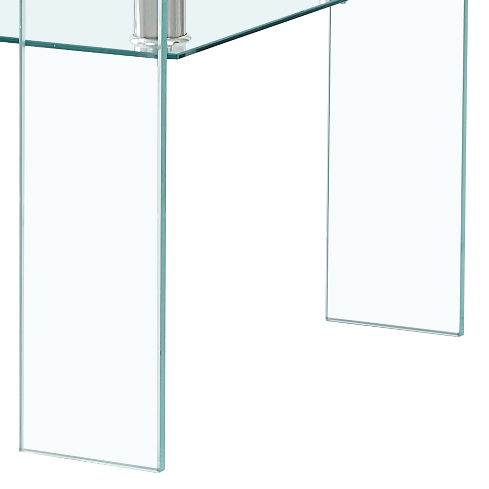 Rectangle Clear Glass Coffee Table