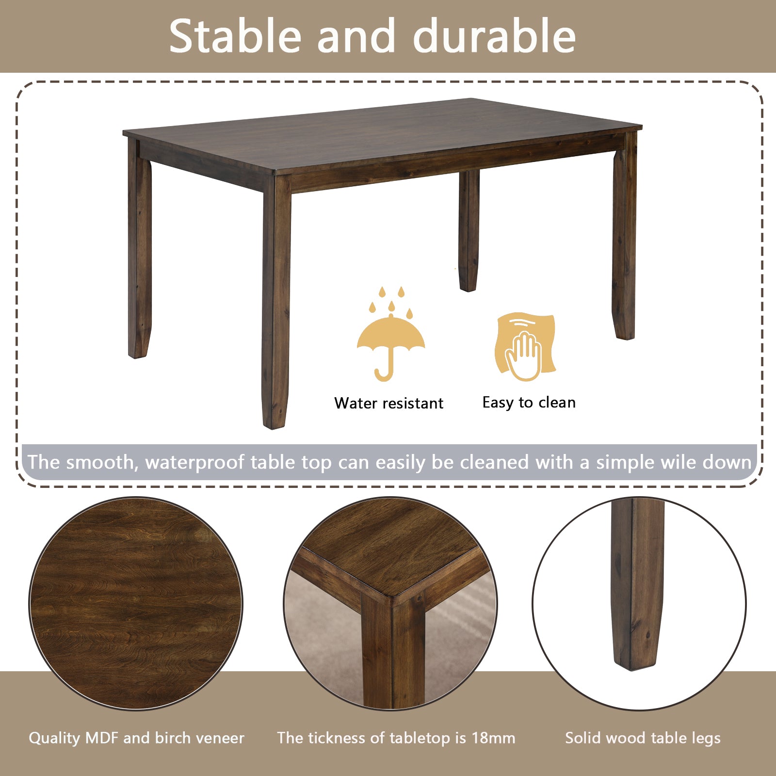 6 Piece Kitchen Dining Set