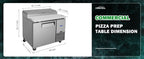 Orikool 44 In Commercial Pizza Prep Table with Refrigerator